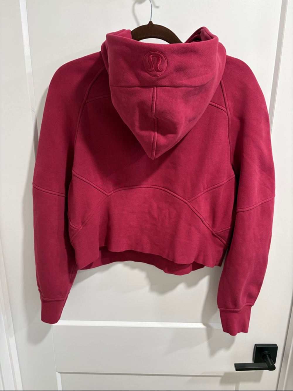 lululemon athletic half-Zip Hooded Sweatshirt in Deep Rosewood - Picture 2 of 4